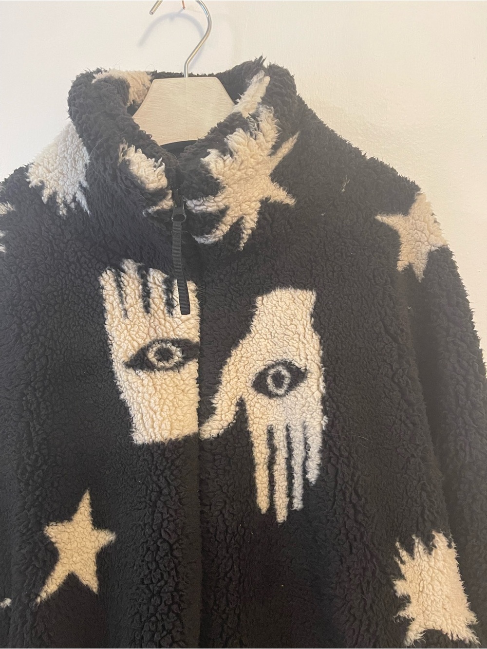 Urban Outfitters Jacket Sherpa Plush Fleece Olivia Large Oversized Fit - Picture 13 of 17